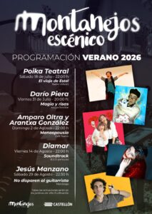 Lee más sobre el artículo Montanejos Escénico 2026: teatro, magia y música al aire libre en los jardines de Villa Purificación
